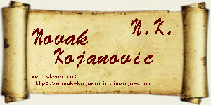 Novak Kojanović vizit kartica